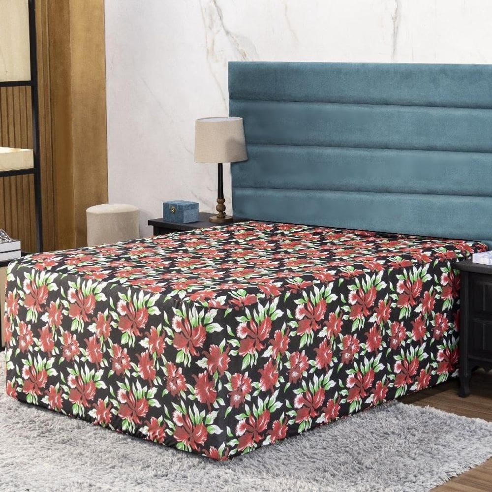 Lençol Luva Solteiro Cama Conjugada Colchão E Box Malha 1P
