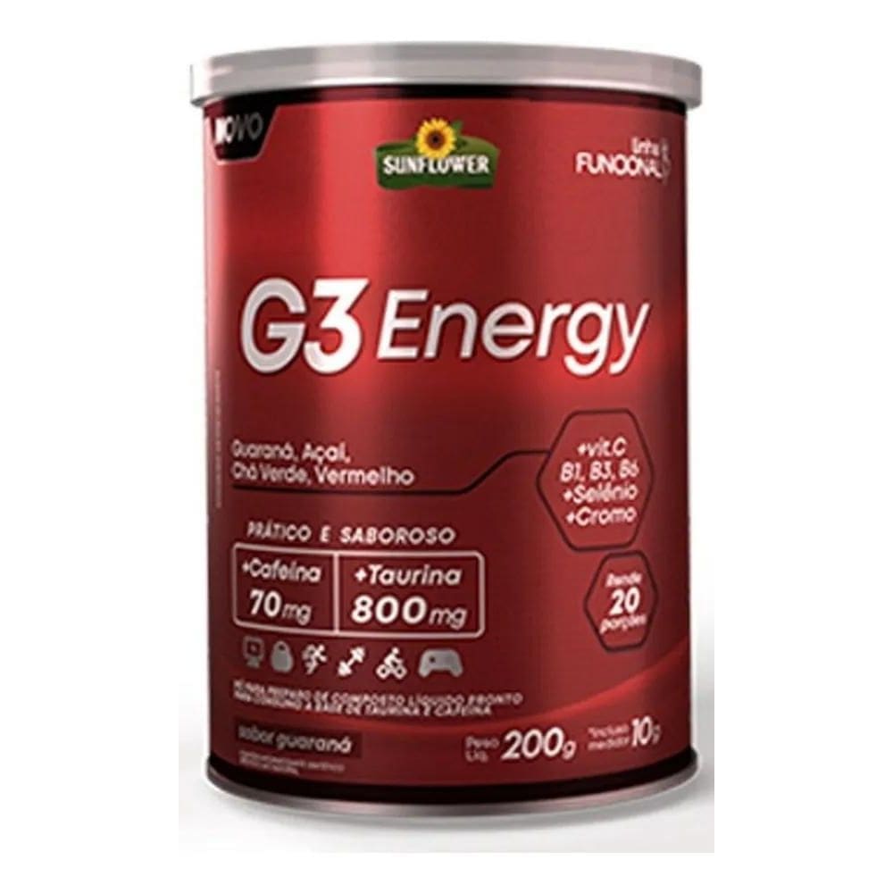 2X G3 Energy Cafeína Taurina Vitaminas Minerais Pré-Treino 2