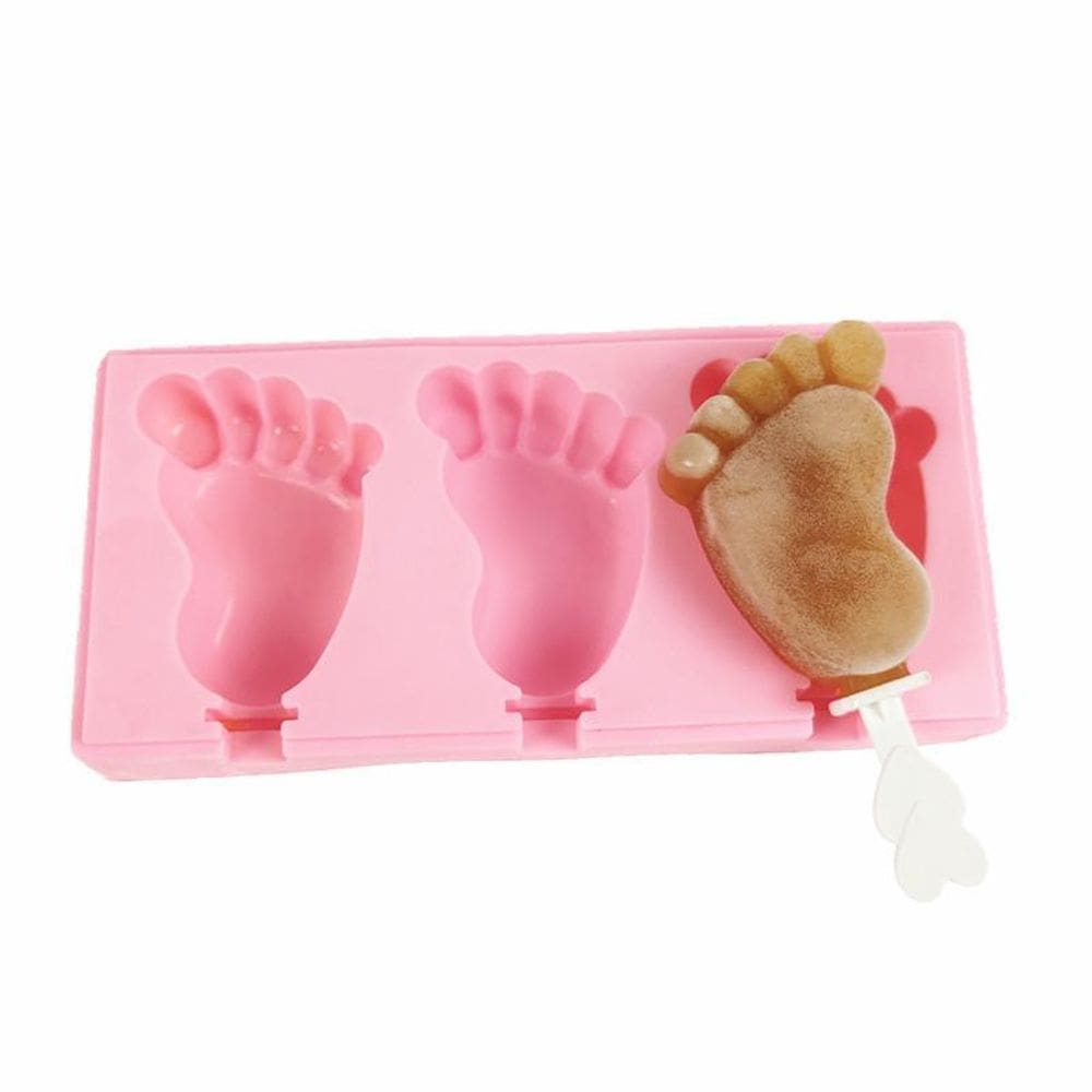 Molde Silicone Pés Pezinho Sorvete Pirulito Chocolate Bolo