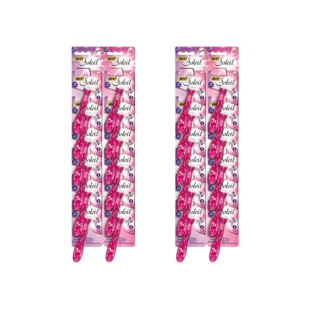 Cartela De Aparelho Bic Feminino Soleil Com 12Un - Kit C/2Un