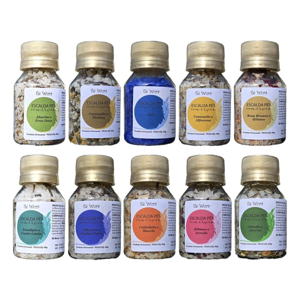 10 Escalda Pés Com Ervas De 50G Mimos, Lembrancinha