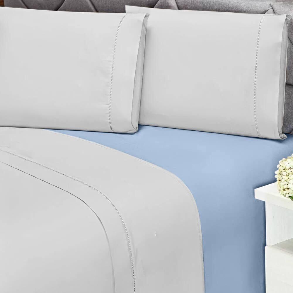 Lençol Solteiro Elástico 180 Fios 100% Algodão Premier