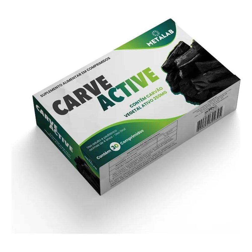 2X Carvão Ativado Carve Active 250Mg 30Cp - Carverol