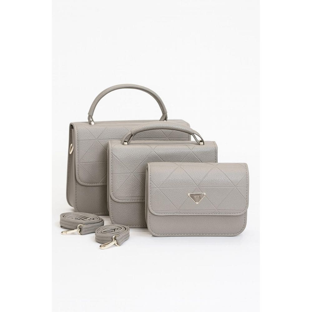 Kit 3 Bolsas Femininas Kit P M G Elegância Para Presentear