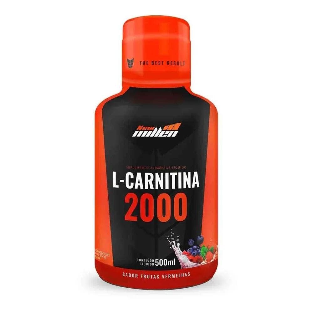 2X Suplemento Em Líquido New Millen L-Carnitina Sabor Frutas