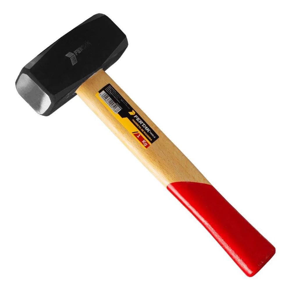 2X Marreta De Aço Forjado Cabo De Fibra Emborrachado Quadrad