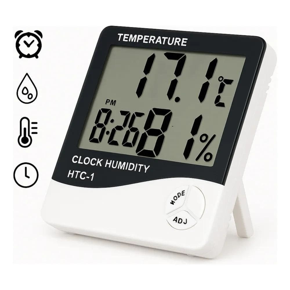 2X Relógio Termo Higrômetro Termômetro Digital Com Sensor Em
