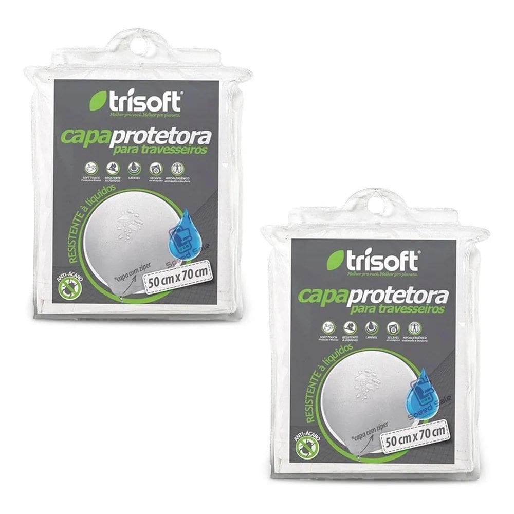 2X 2 Fronhas Impermeável Zíper Anti-Ácaro Não Faz Barulho Ca