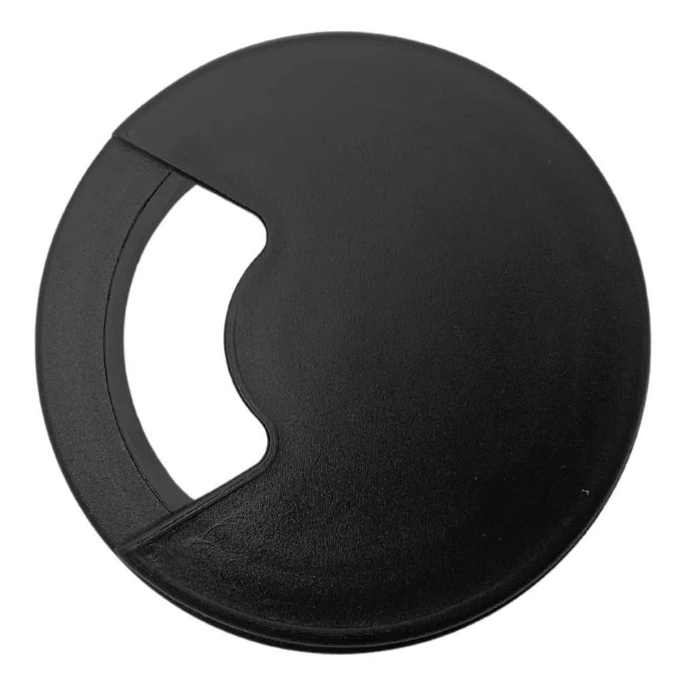 2X Acabamento Passa Fio Mesa Computador Móveis 59Mm Kit 3 Pe