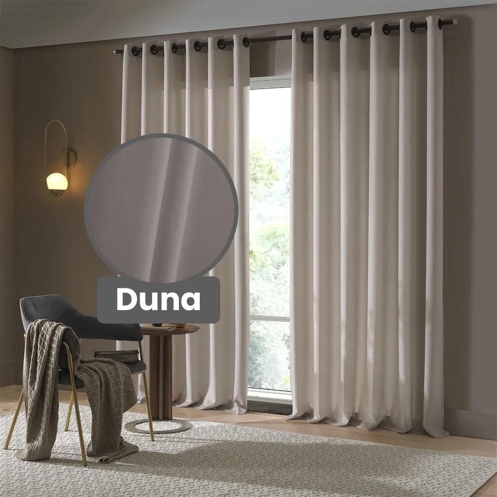 Cortina Rustica Oxford 4,2 X 2,5 - Bella Janela Duna