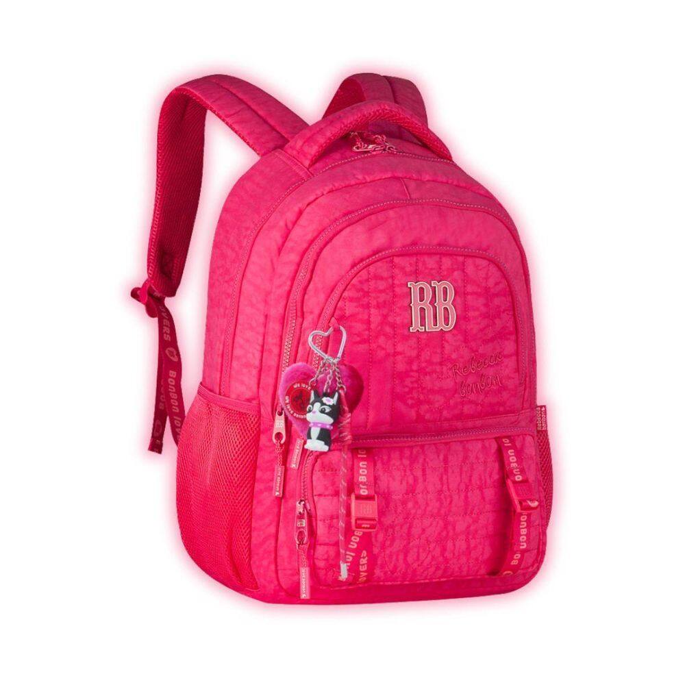 Mochila Rebecca Bonbon De Costas Meninas Escolar Viagem Rosa