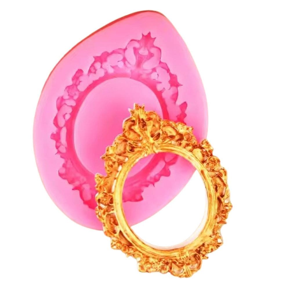 Molde Silicone Espelho Moldura Quadro Castelo Princesa Foto