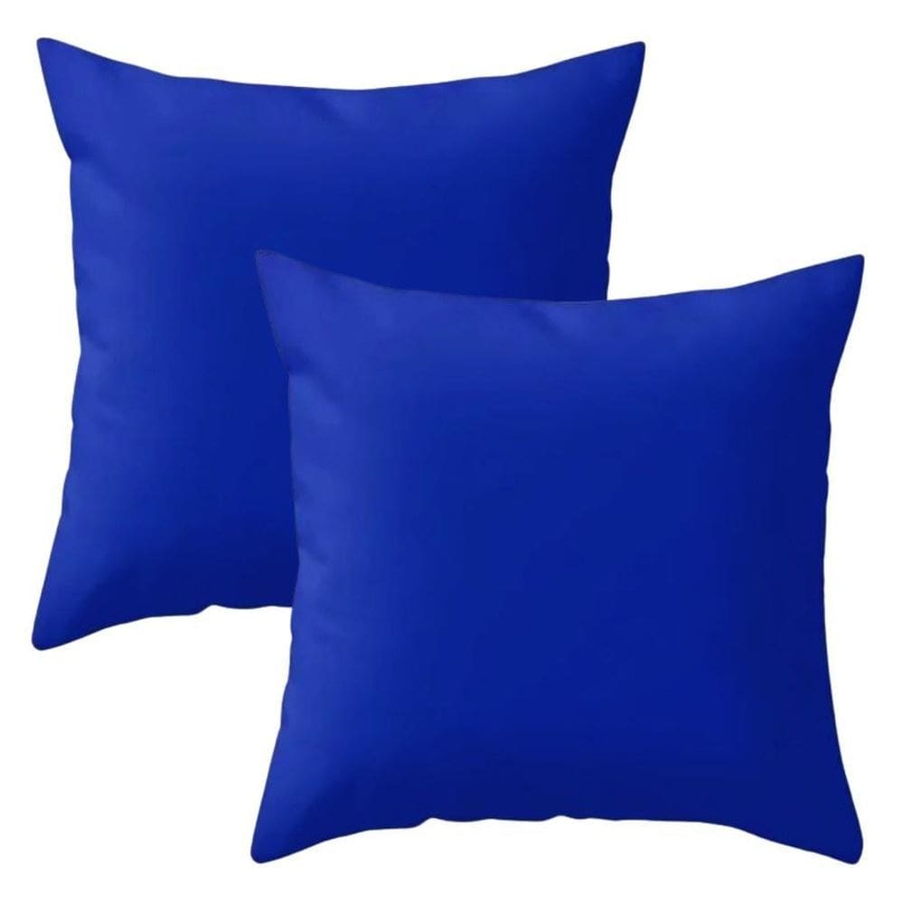 Kit 2 Capa De Almofada 40 X 40 Malha Lisa Com Zíper