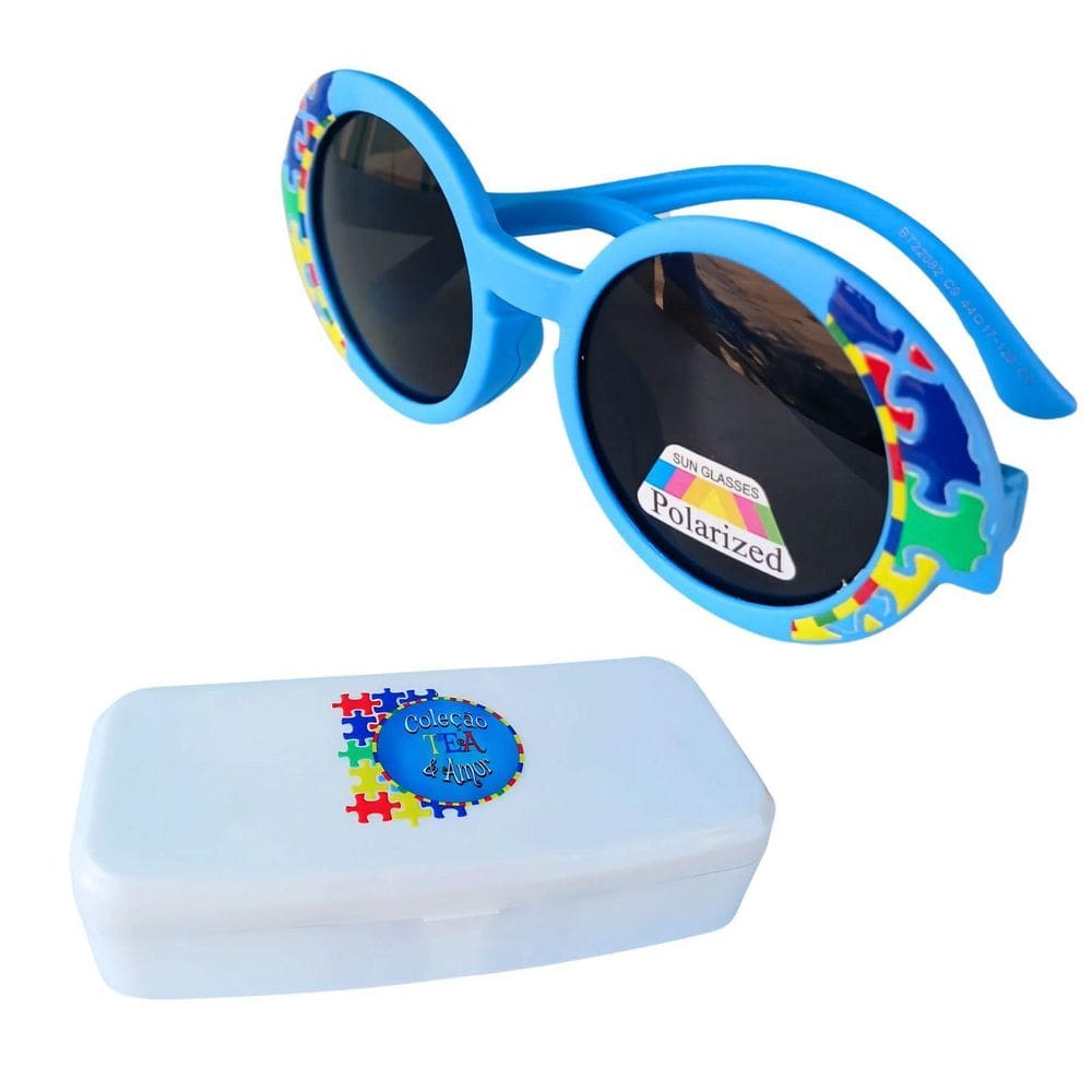 Óculos Escuro Color Proteção Visual Autistas Infinity Azul