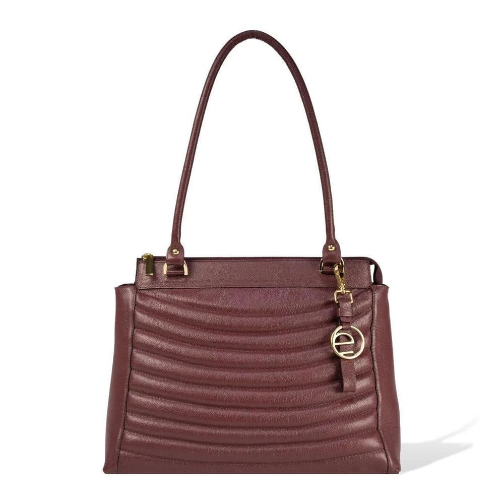 Bolsa Couro Ombro Tote Matelasse Vinho