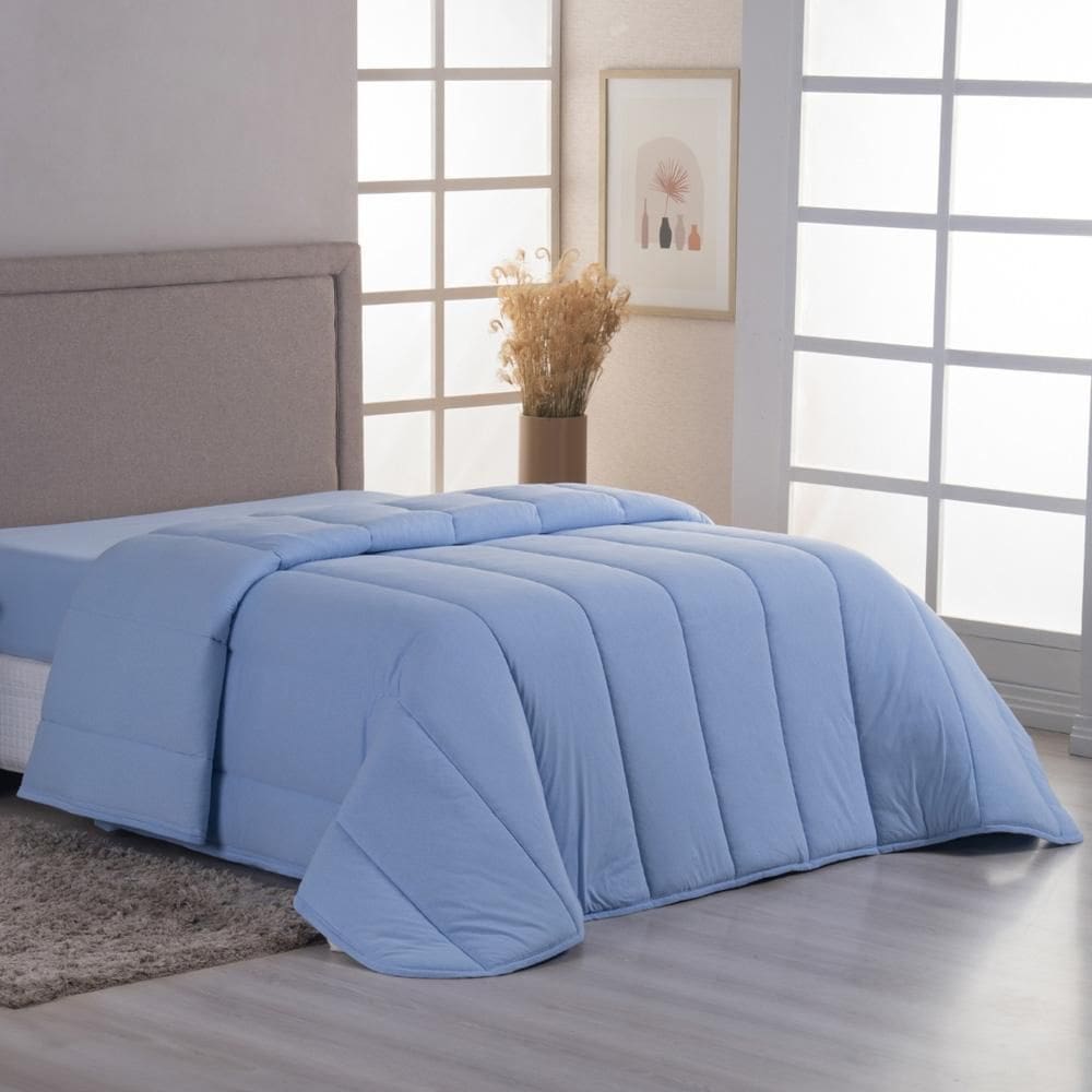 Edredom Cobertor Sonnet Solteiro Malha Lisa Dupla Face 100%