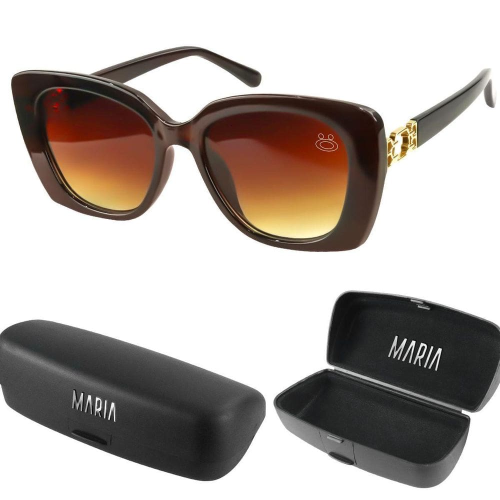 Oculos Sol Vintage Praia Proteção Uv Feminino Social + Case