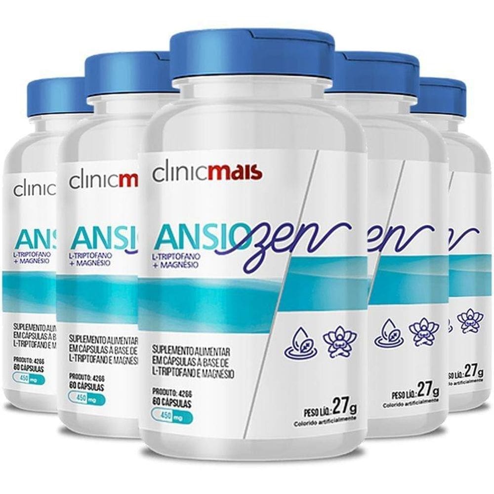 Kit 5 Ansiozen Clinicmais 60 Cápsulas