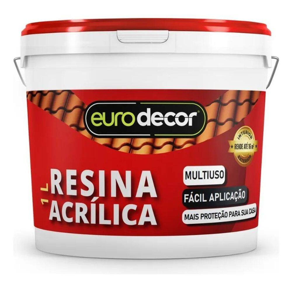 2X Resina Acrílica Incolor Base Agua Acetinado E Brilhante 1