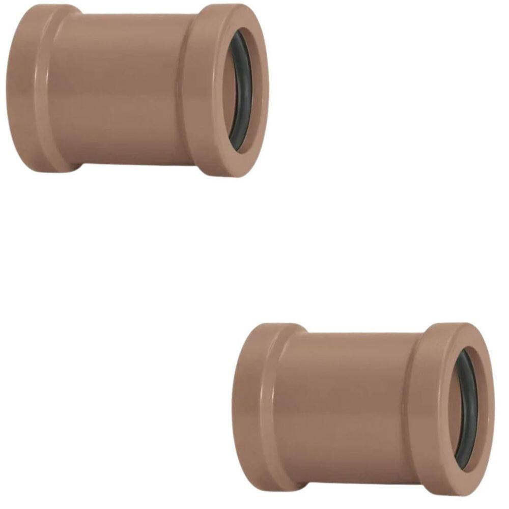 Luva De Correr 40Mm Pvc Encanamento Conexão Kit 02 Un