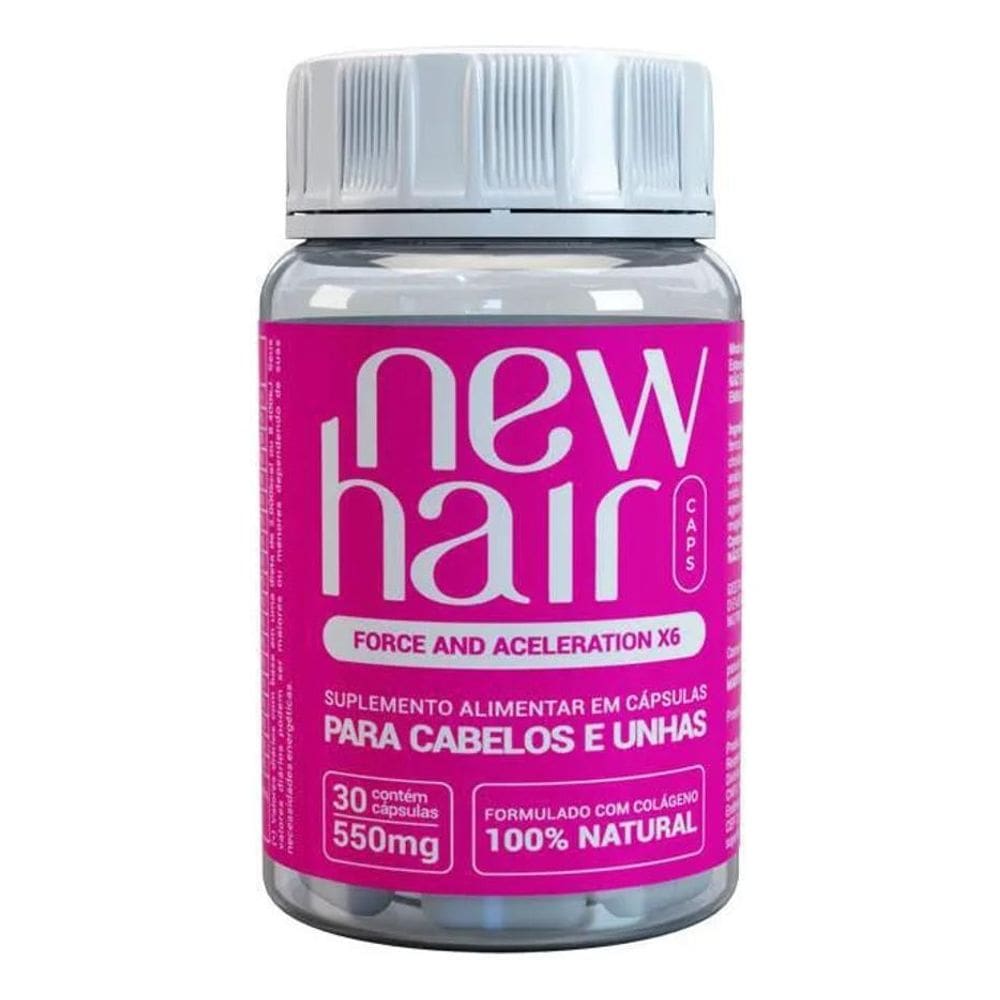 2X New Hair Caps Com 30 Capsulas Da Juju Salimeni