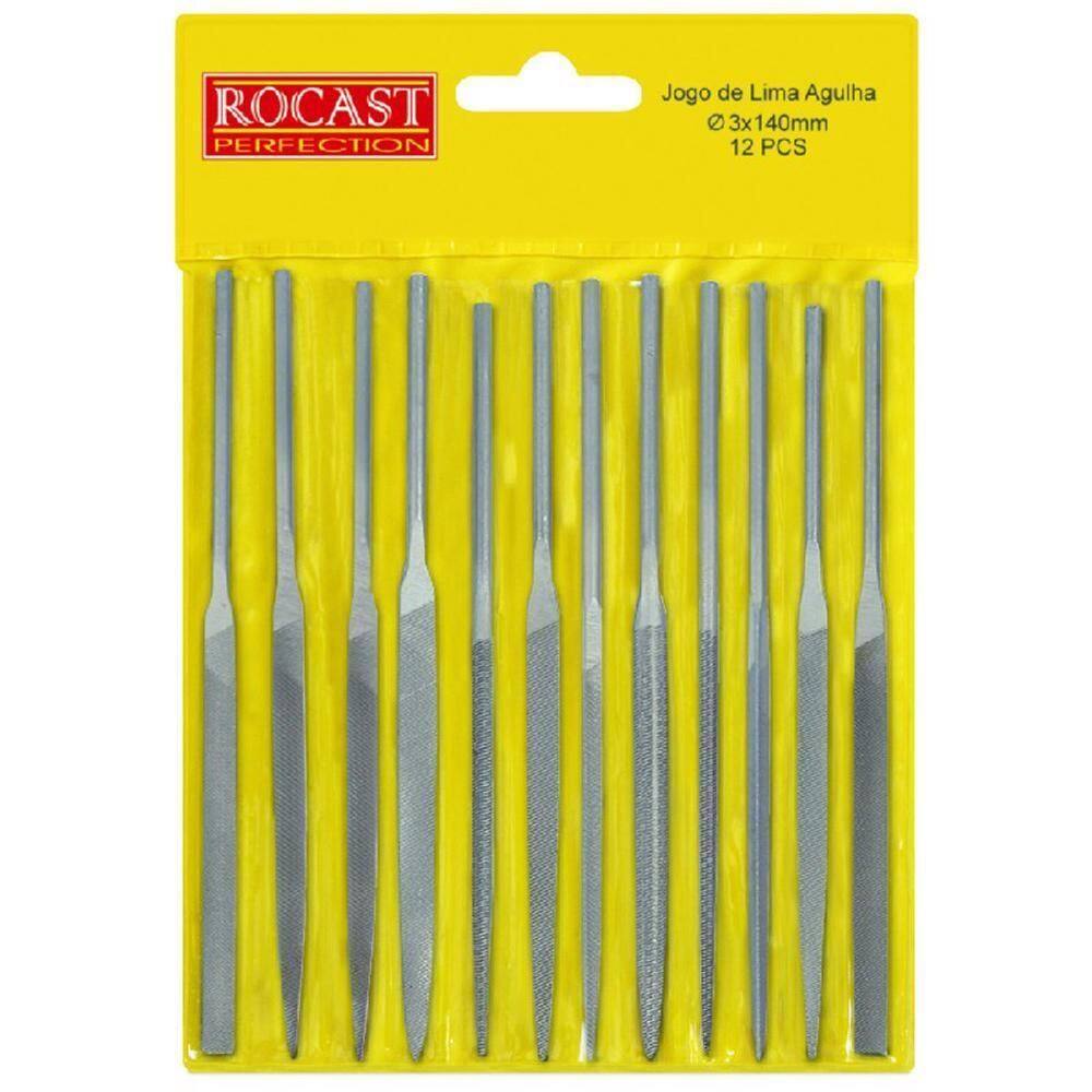 Jogo De Limas Agulha 140Mm - 12 Peças 39,0070 - Rocast