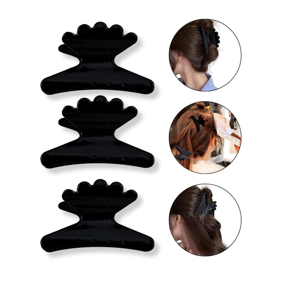 Kit 24 Presilha Prendedor Preto Sorriso Cabelo