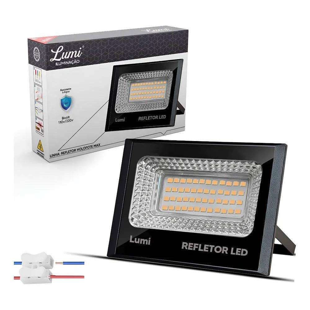 Star Bright Refletor Led Slim Holofote 50W Ip66 Branco Frio