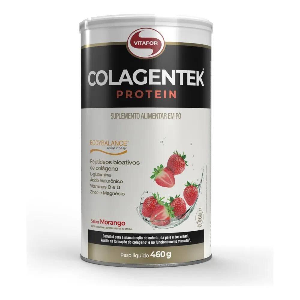 2X Suplemento Alimentar Colagentek Protein Morango 460G Vita