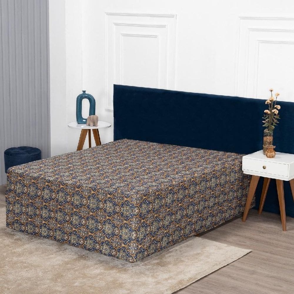 Lençol Luva King Cama Conjugada Colchão Box Malha Estampa 1P