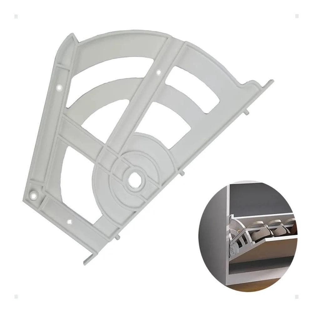 2X Kit Articulador Para Sapateira Moveis Branco Tripla