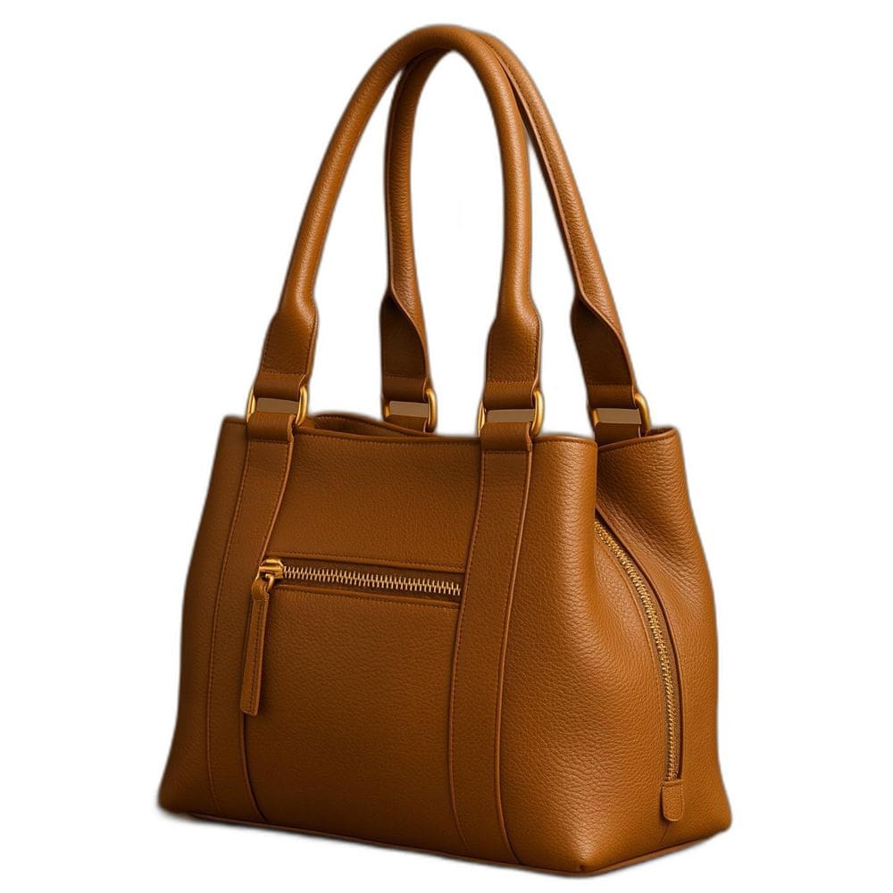 Bolsa Feminina Couro Minimalista 926 Caramelo Atual