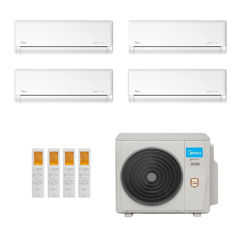 Ar Condicionado Multisplit Quad 54000 Btu(2x9000+12000+24000) Quente/frio - Inverter - Springer Midea - 220v - 42ezmsa24m5 42agmsb12m5 42ezmsa09m5