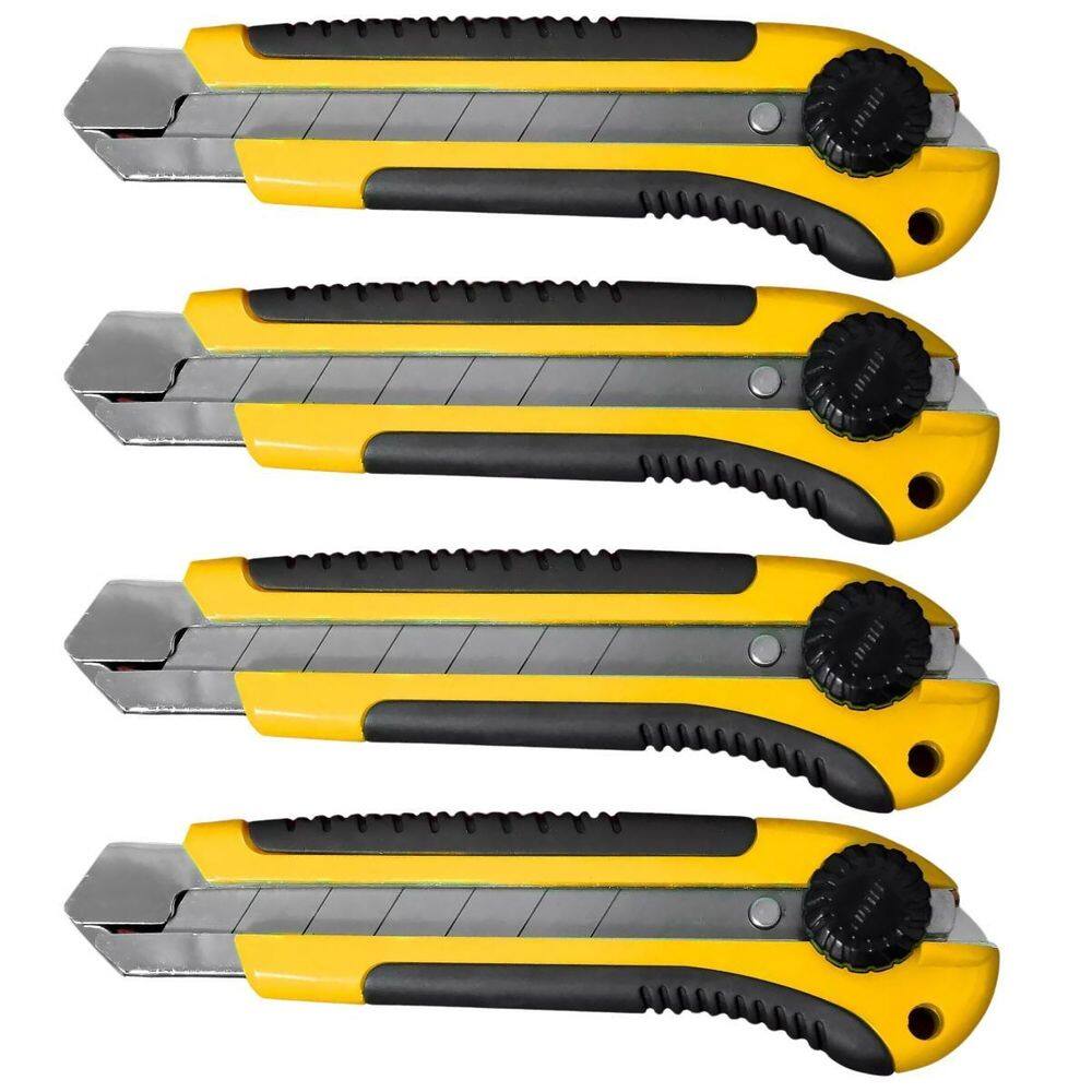 Estilete 25Mm Com Trava Giratória E Lâmina 4 Un