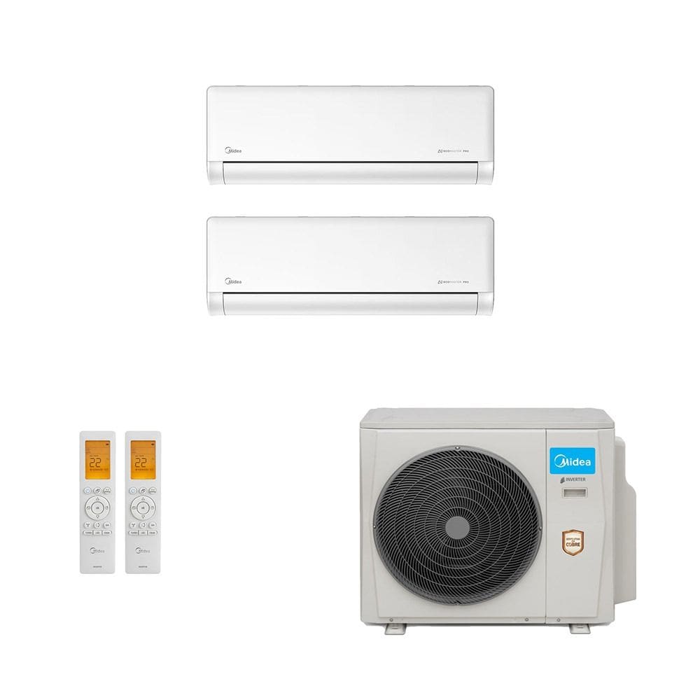 Ar-Condicionado Multi Split Inverter Midea 27.000 (2x Evap HW 12.000) Quente/Frio 220V