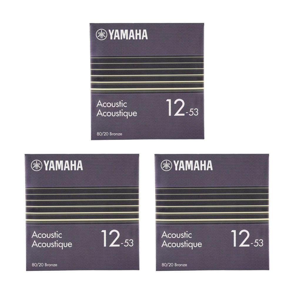 Kit 3 Encordoamentos para Violão 80/20 Bronze Light 12-53 GSA12 Yamaha