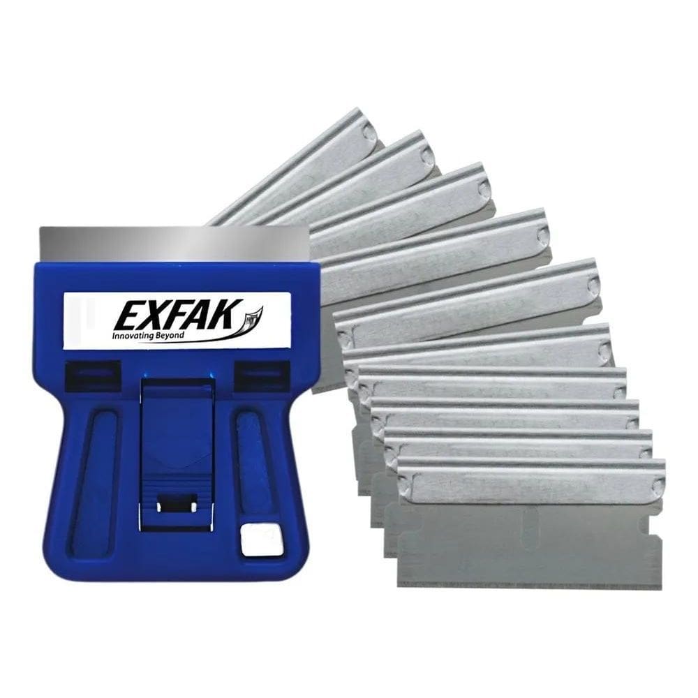 2X Kit Estilete Com 10 Lâminas Para Raspar Vidro Insufilm Rati