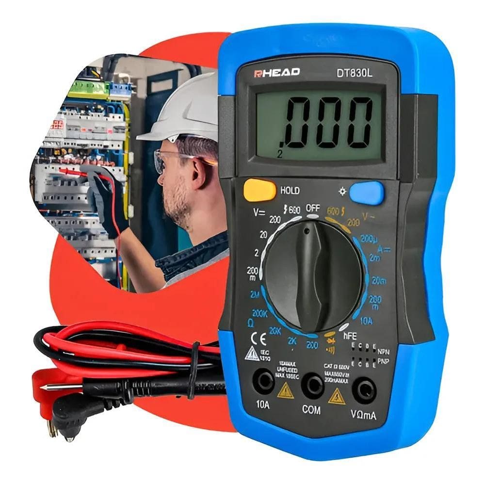 Multímetro Digital Multifunções Com Beep E Ilum