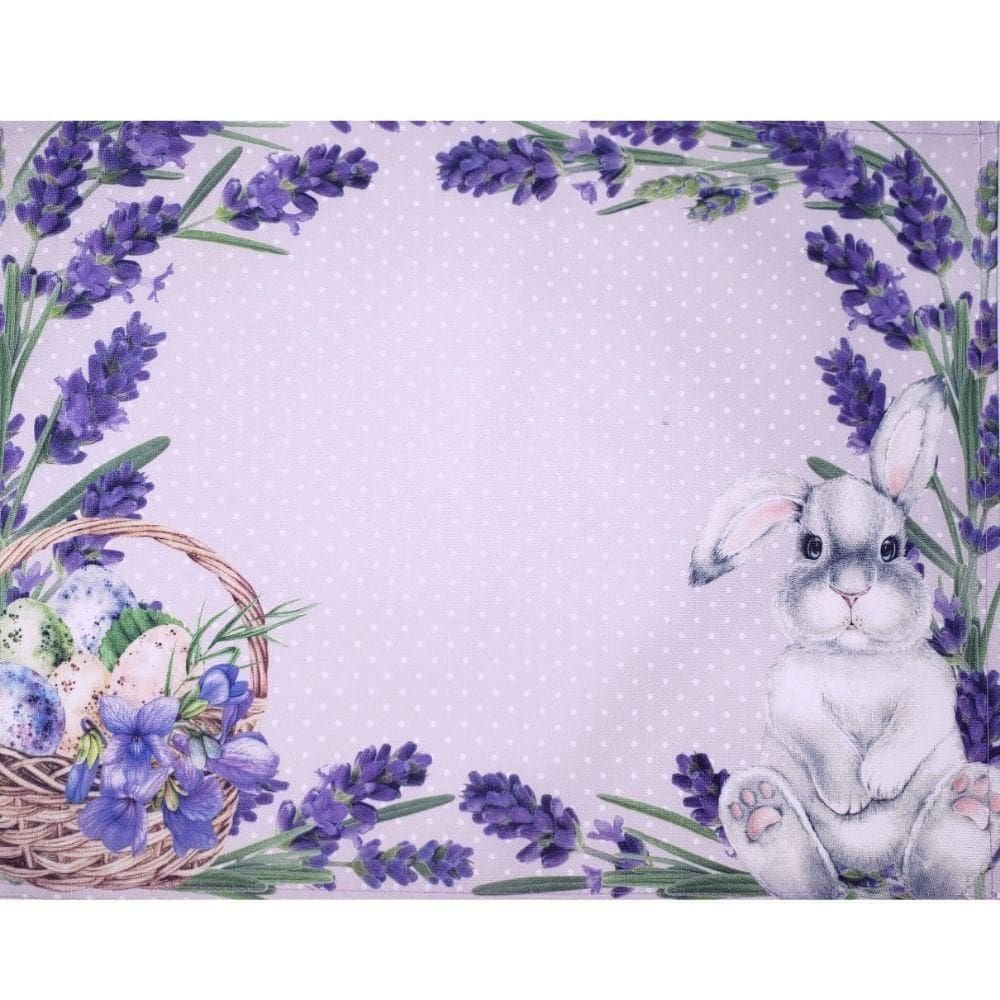 Kit 4 Jogos Americanos Coelho Da Páscoa E Lavanda 43Cmx34Cm