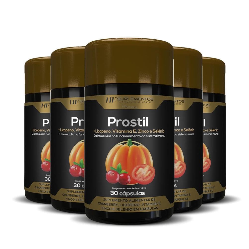 5X Prostil Oleo Semente De Abobora 30Caps Hf Suplementos
