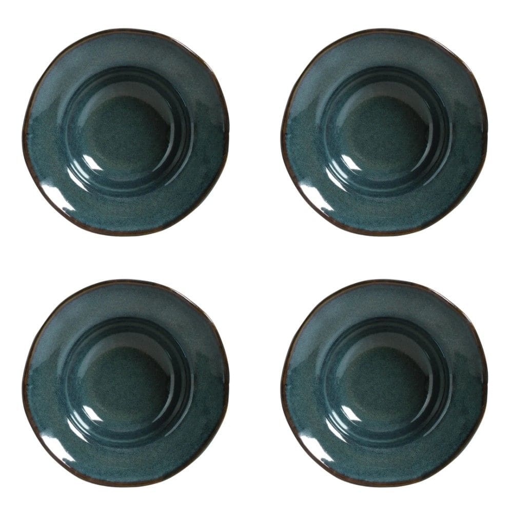 Conjunto de Pratos para Entrada/Sobremesa 04 Peças Orgânico Oceano Porto Brasil