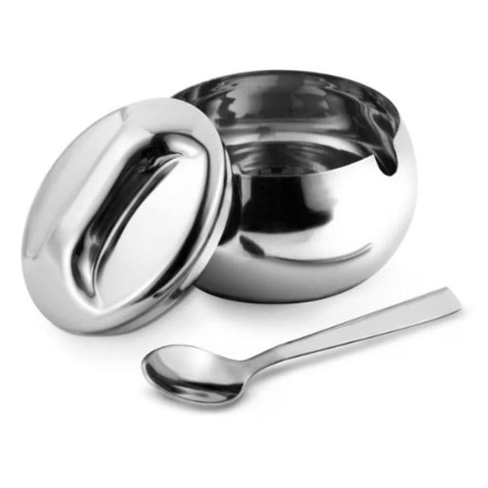 Açucareiro em Aço Inox com Colher - Mimo Style