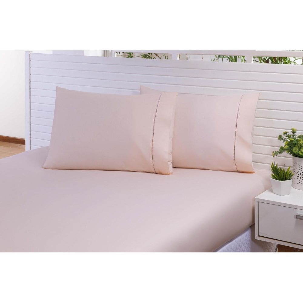 08 Fronhas Avulsas 70X50Cm Percal 100% Algod 230 Fios Salmon