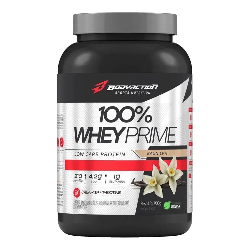 2X Whey 100% Proteína Prime Low Carb Pote 900G Body Action S