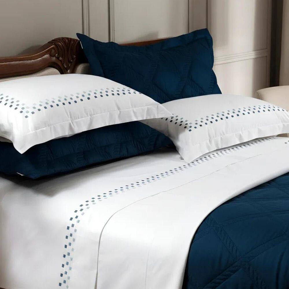 Lençol Casal Queen Miami 250F Egípcio Macio Bonito E Durável