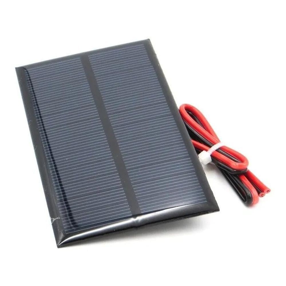 Painel Placa Com Fio Solar 6V 1W 200Ma 110X60Mm Mini