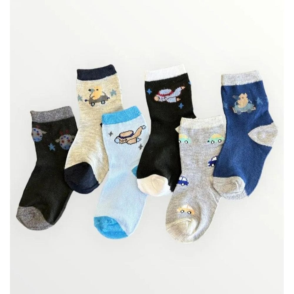2X Kit 6 Pares De Meias Menino Infantil Masculino