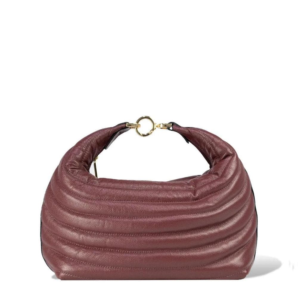 Bolsa Couro Mão E Transversal Matelasse Vinho