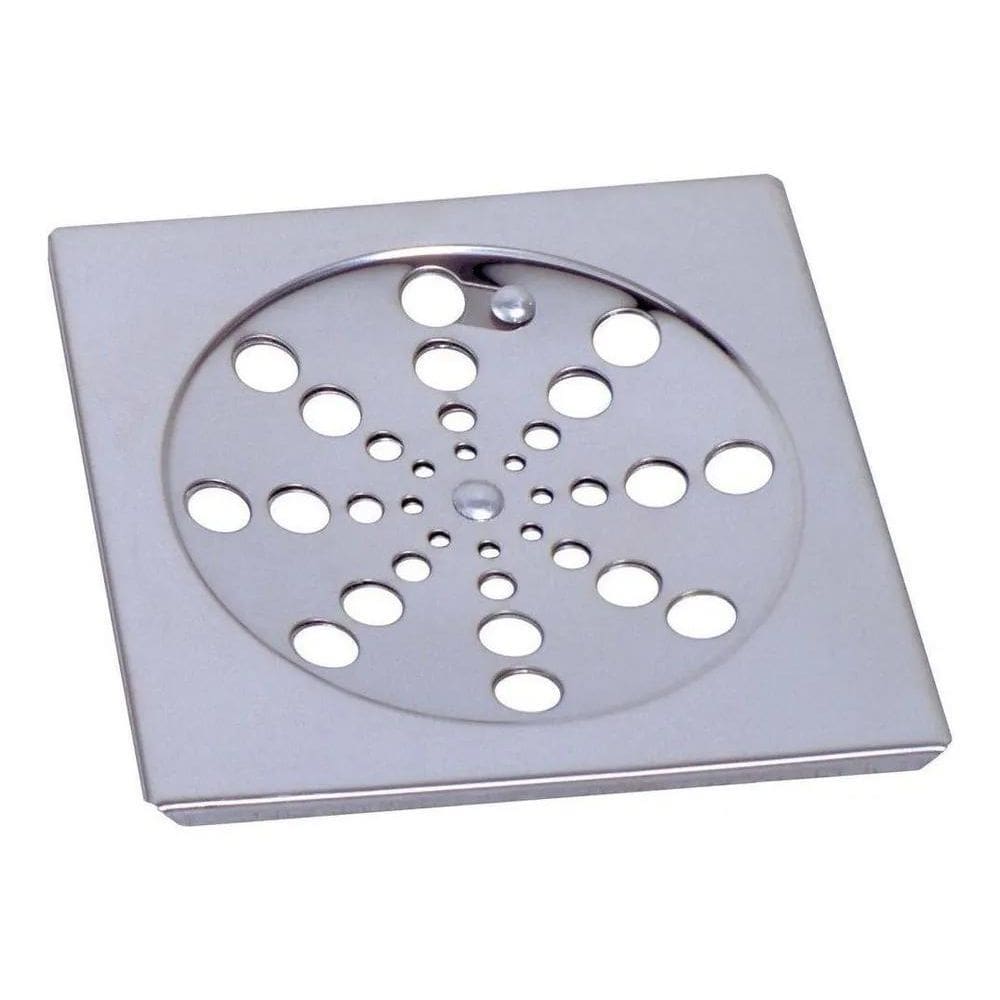 2X Tampa Ralo Grelha Quadrado 9,5X9,5Cm Inox Função Abre/ Fe