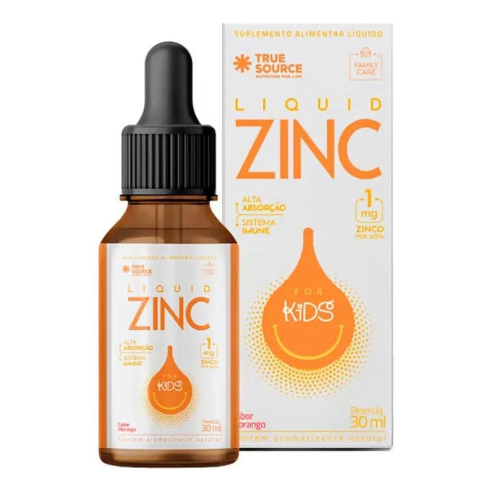 2X Liquid Zinc For Kids - 30Ml Morango - True Source